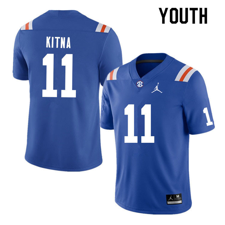 Youth #11 Jalen Kitna Florida Gators College Football Jerseys Sale-Throwback - Click Image to Close